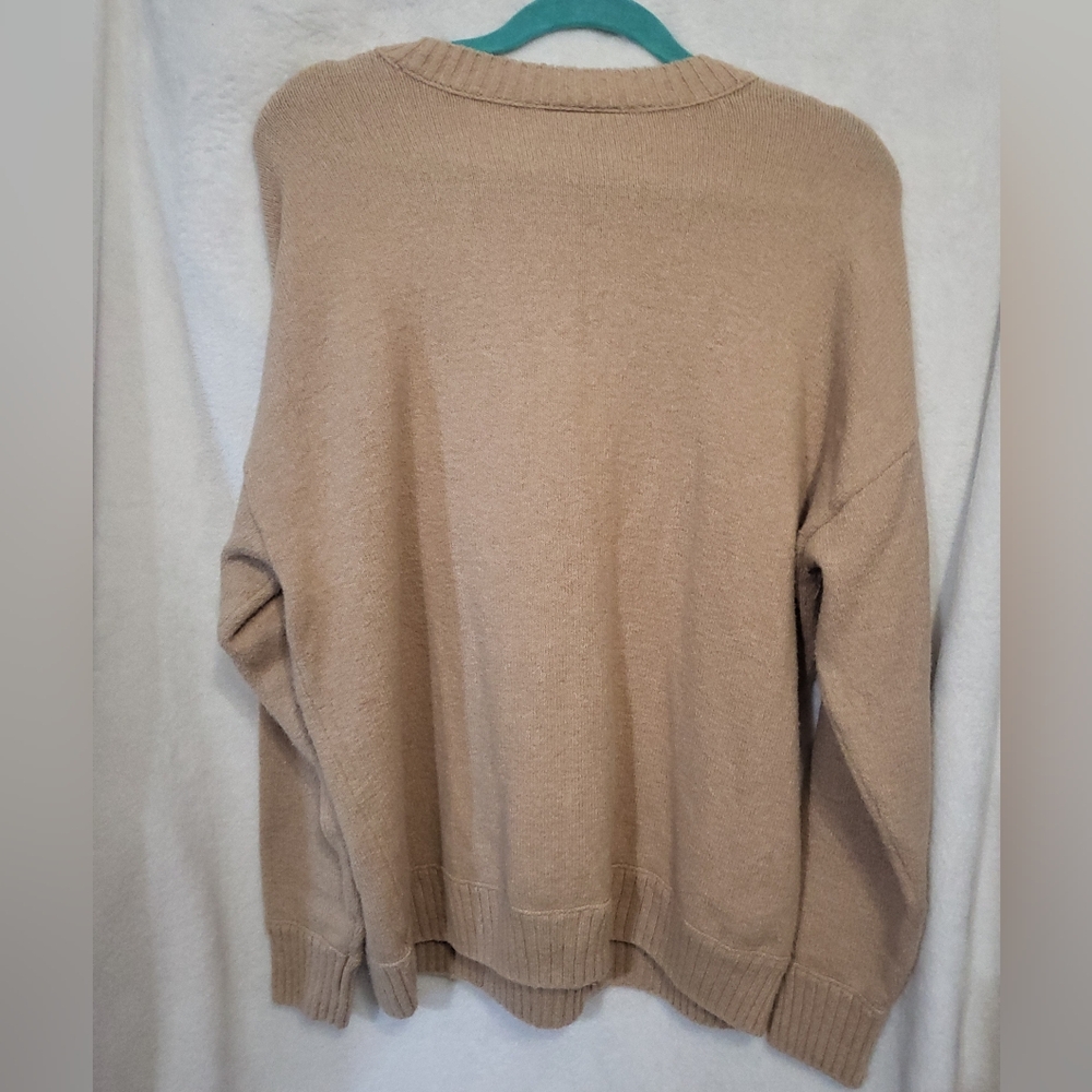 Lane Bryant Sweater All Is Bright Crew Neck Womens Plus 14/16 Tan Preppy Holiday - Picture 5 of 5